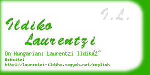 ildiko laurentzi business card